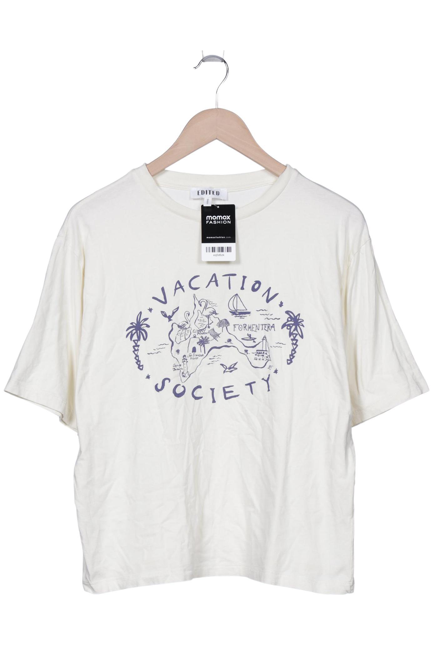 

Edited THE Label Damen T-Shirt, cremeweiß, Gr. 36