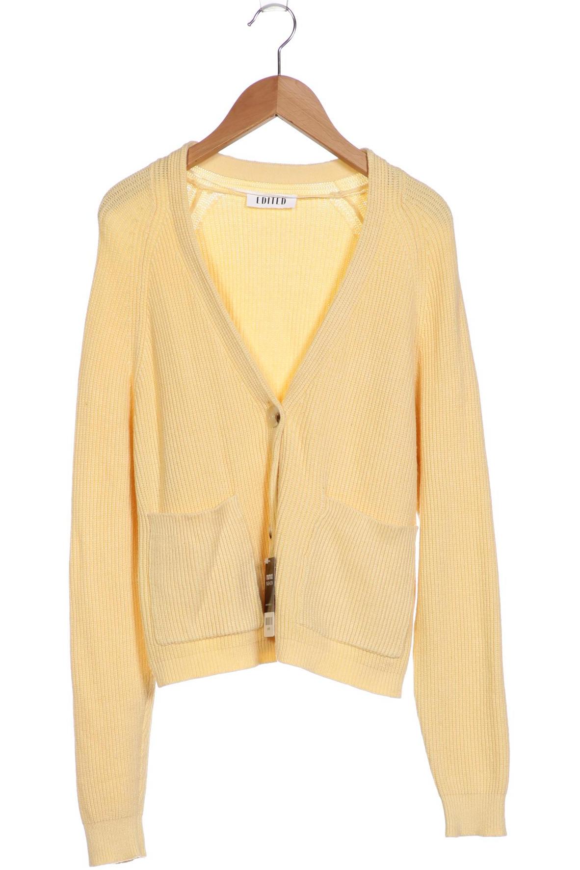 

Edited THE Label Damen Strickjacke, gelb, Gr. 36