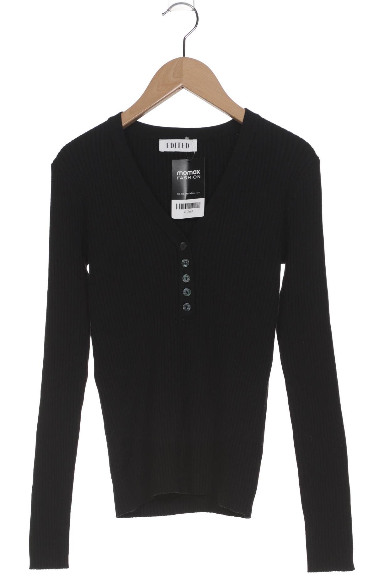 

Edited THE Label Damen Langarmshirt, schwarz, Gr. 36