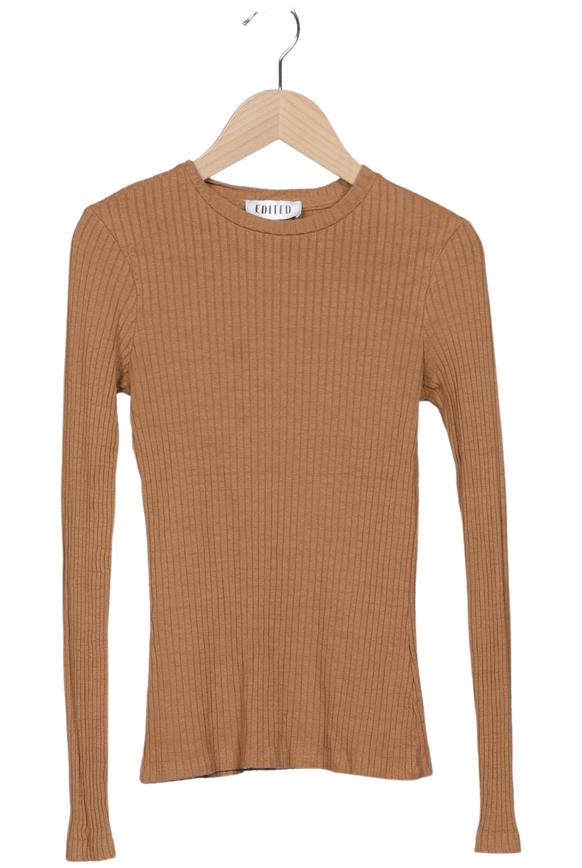 

Edited THE Label Damen Langarmshirt, braun, Gr. 36