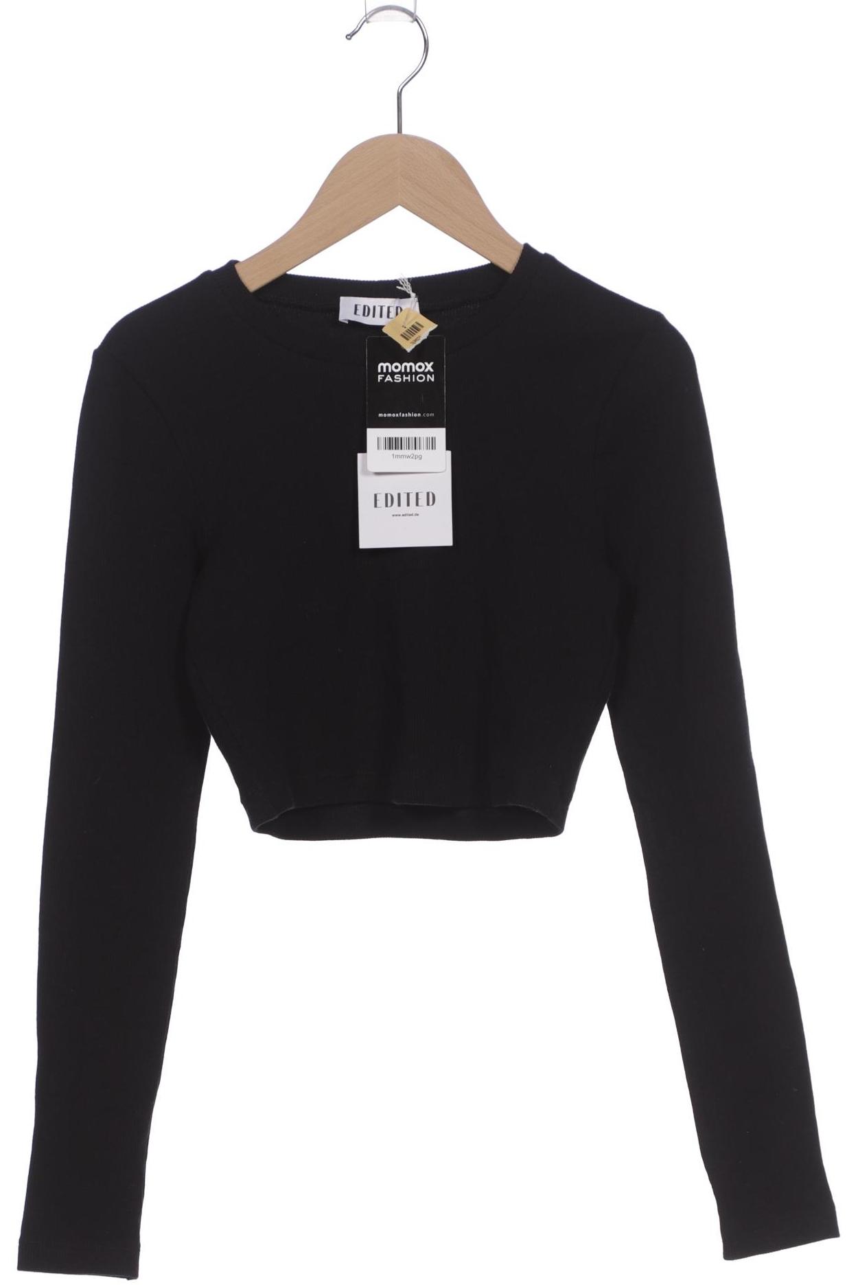 

Edited THE Label Damen Langarmshirt, schwarz, Gr. 36