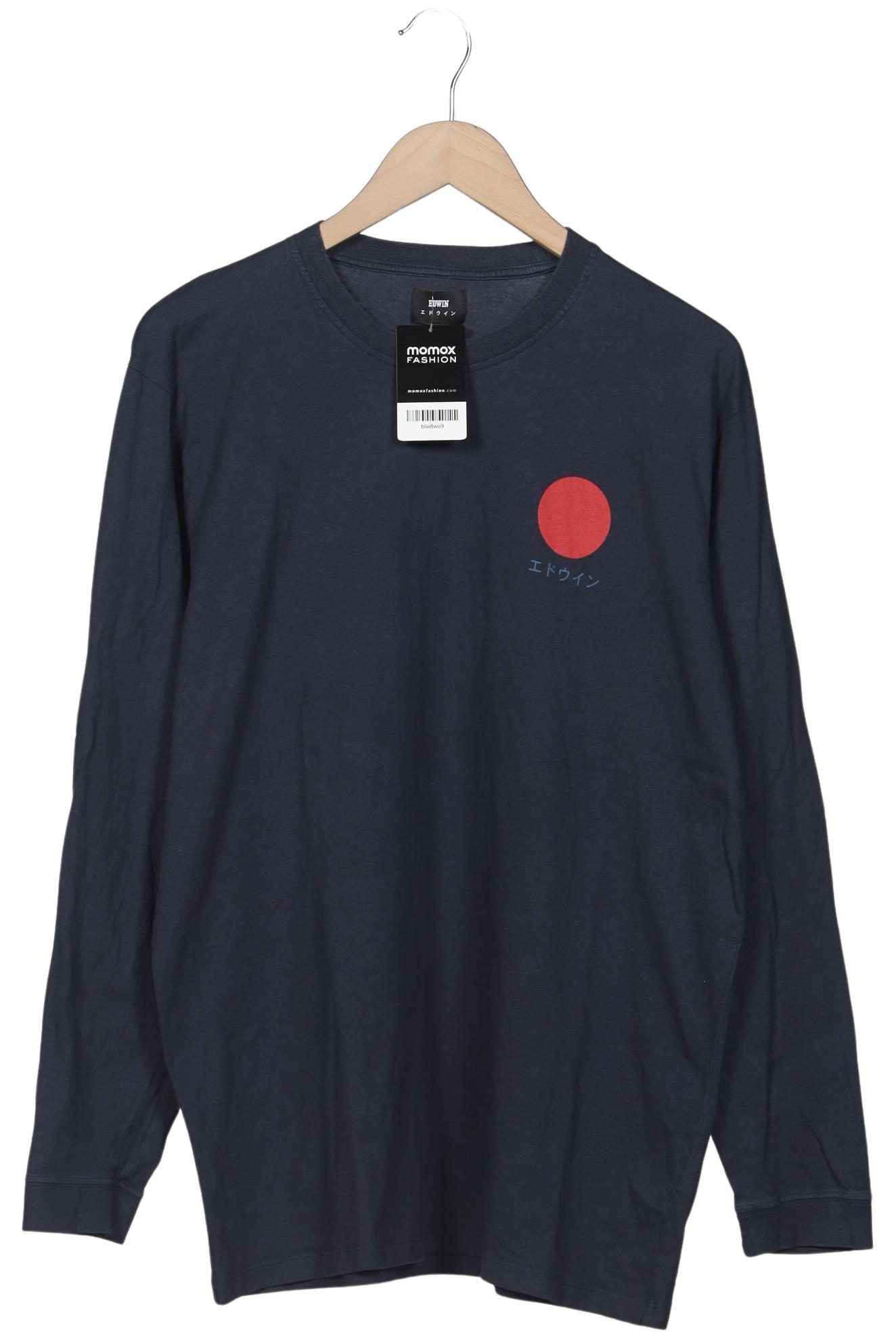 

Edwin Herren Langarmshirt, marineblau, Gr. 54