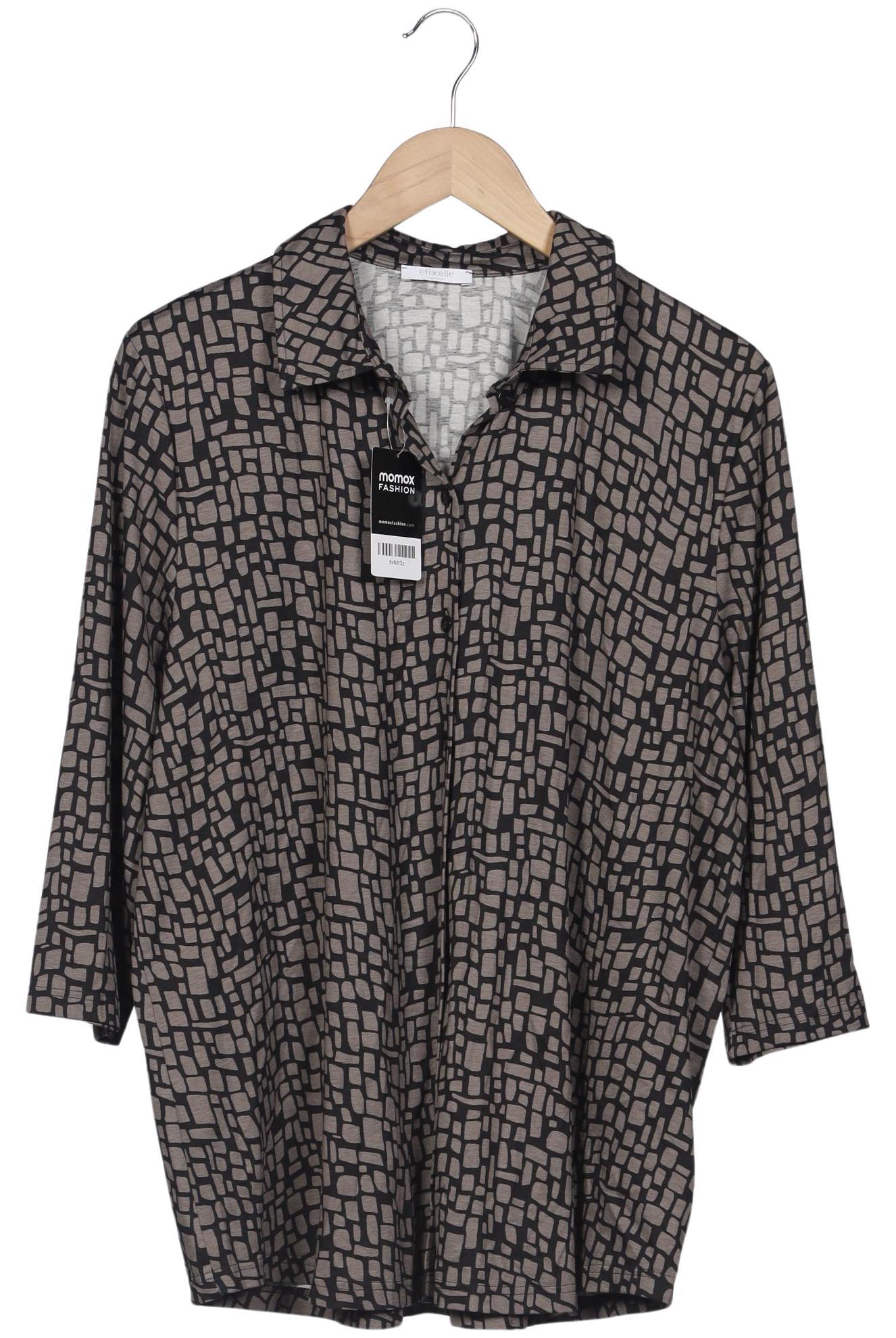 

efixelle Damen Bluse, braun, Gr. 48