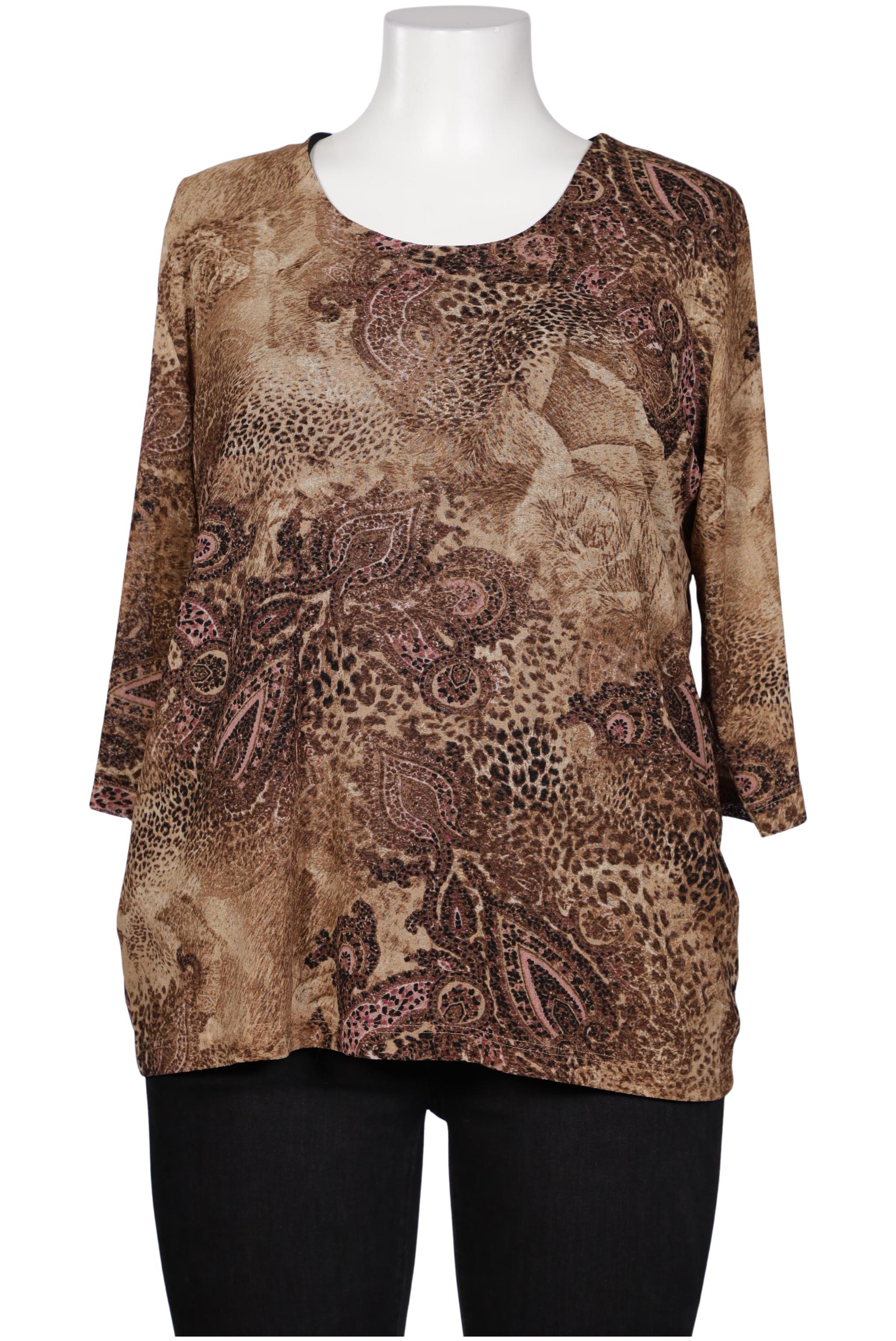 

efixelle Damen Bluse, braun, Gr. 48