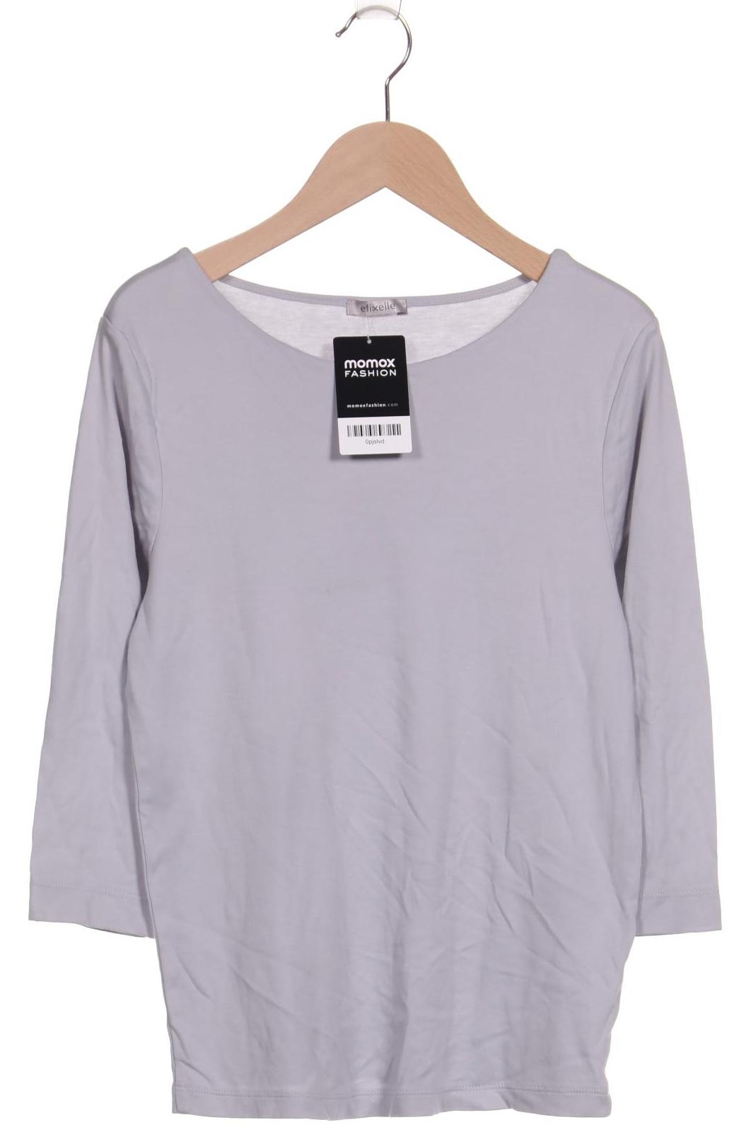 

efixelle Damen Langarmshirt, grau, Gr. 38