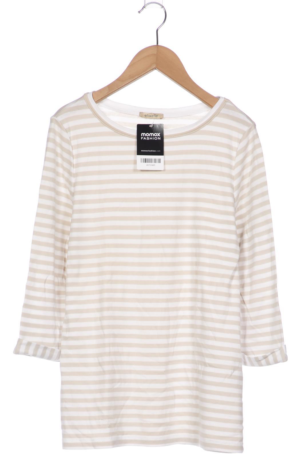 

efixelle Damen Langarmshirt, beige, Gr. 42