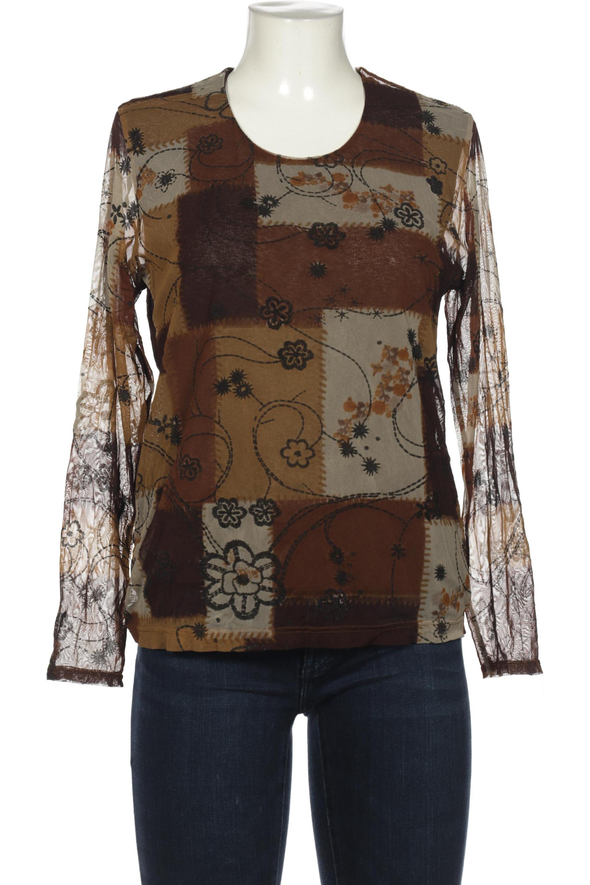 

efixelle Damen Langarmshirt, braun, Gr. 40