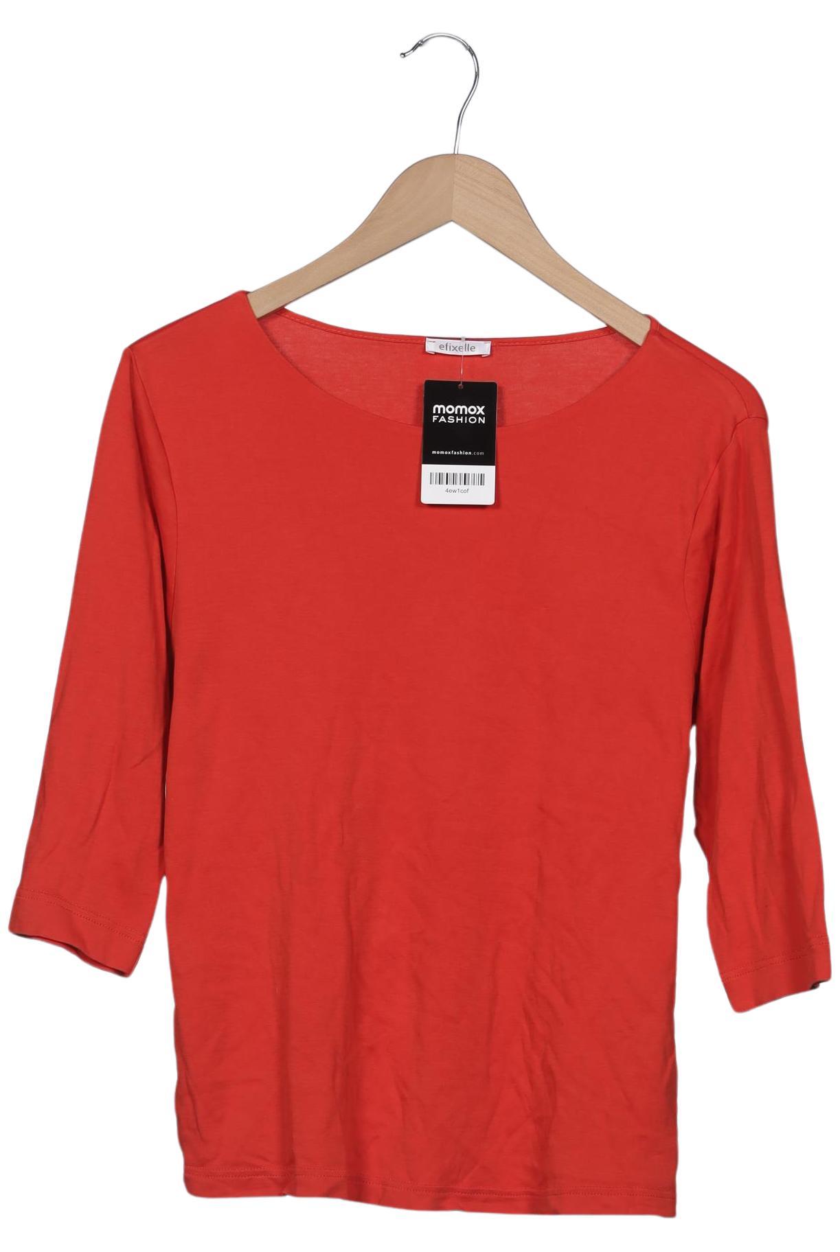 

efixelle Damen Langarmshirt, rot, Gr. 42