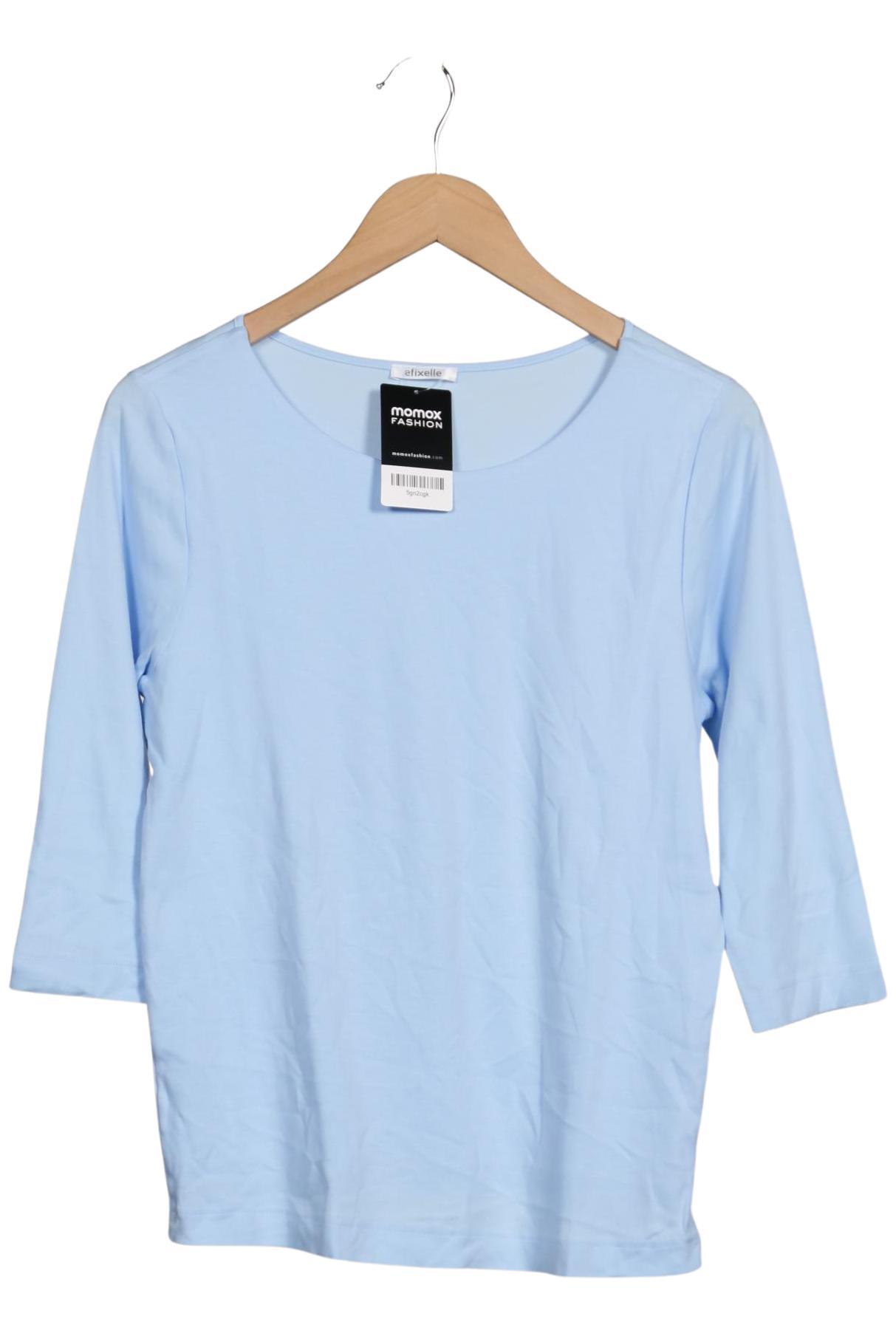 

efixelle Damen Langarmshirt, hellblau, Gr. 38