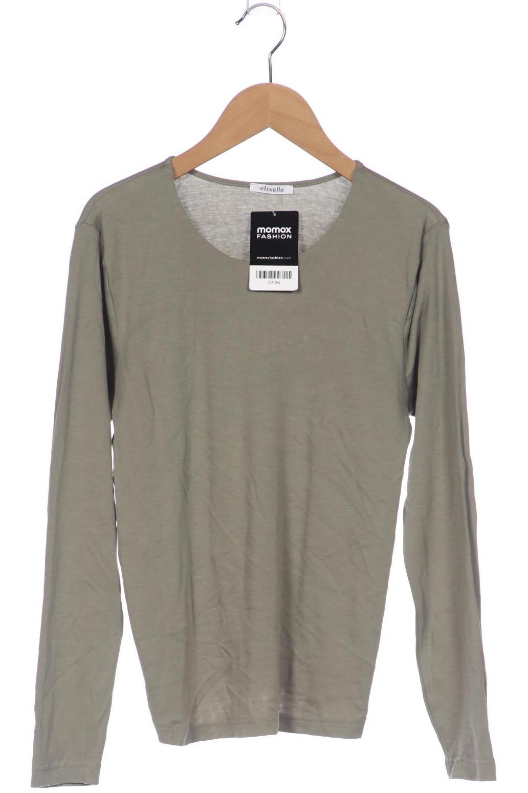 

efixelle Damen Langarmshirt, grün, Gr. 36