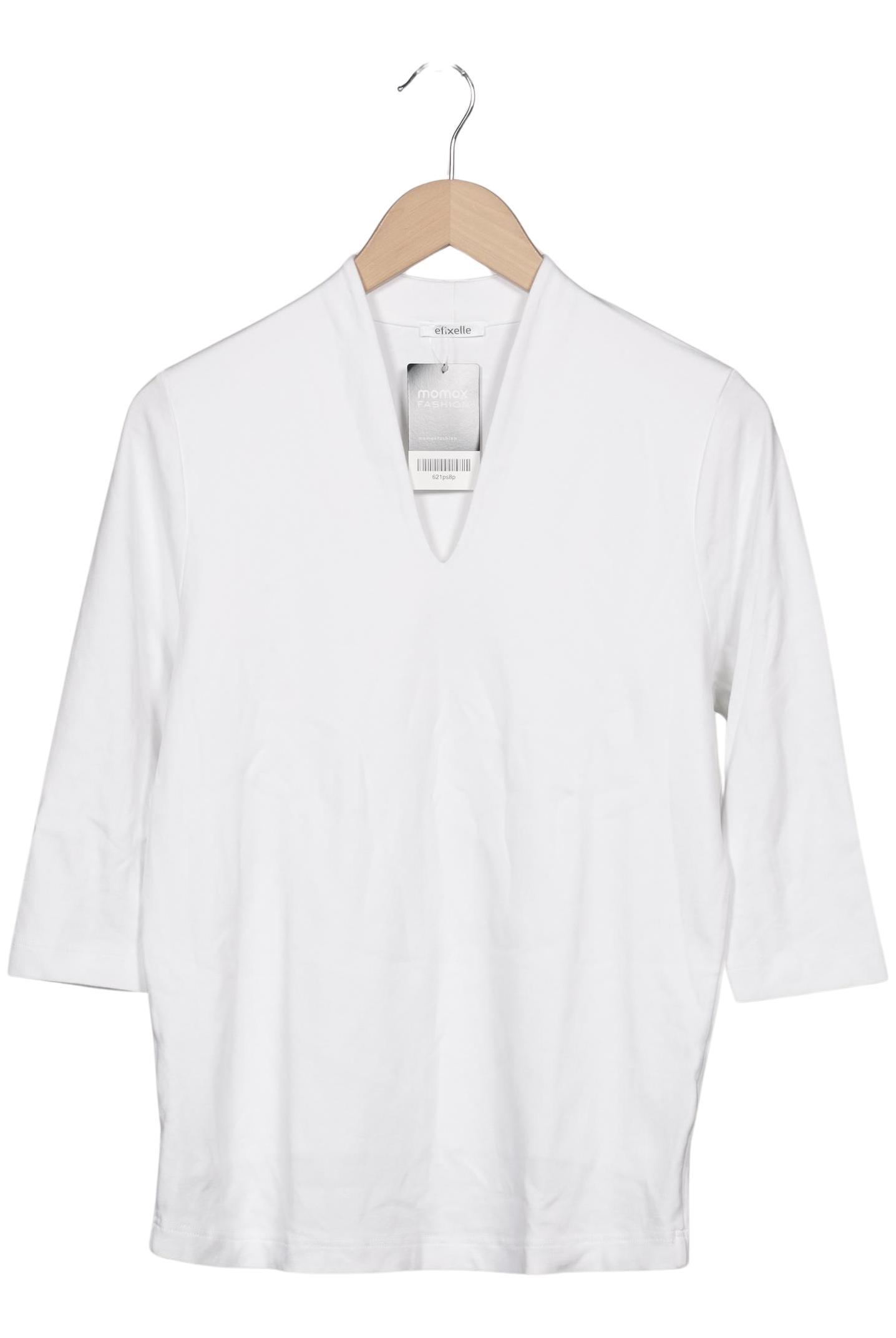 

efixelle Damen Langarmshirt, weiß, Gr. 42