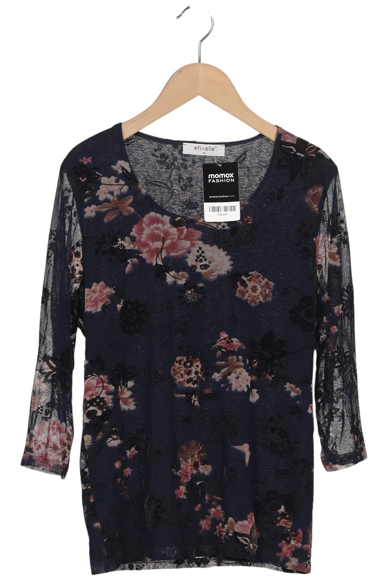 

efixelle Damen Langarmshirt, marineblau, Gr. 38