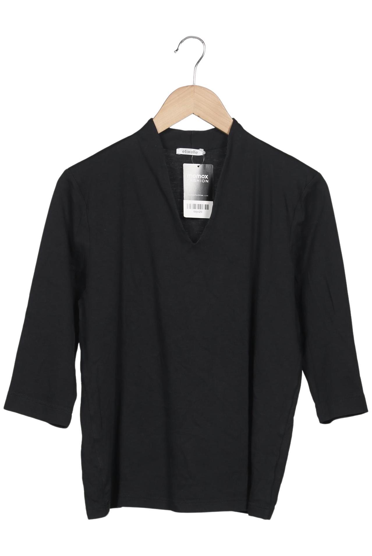 

efixelle Damen Langarmshirt, schwarz, Gr. 44