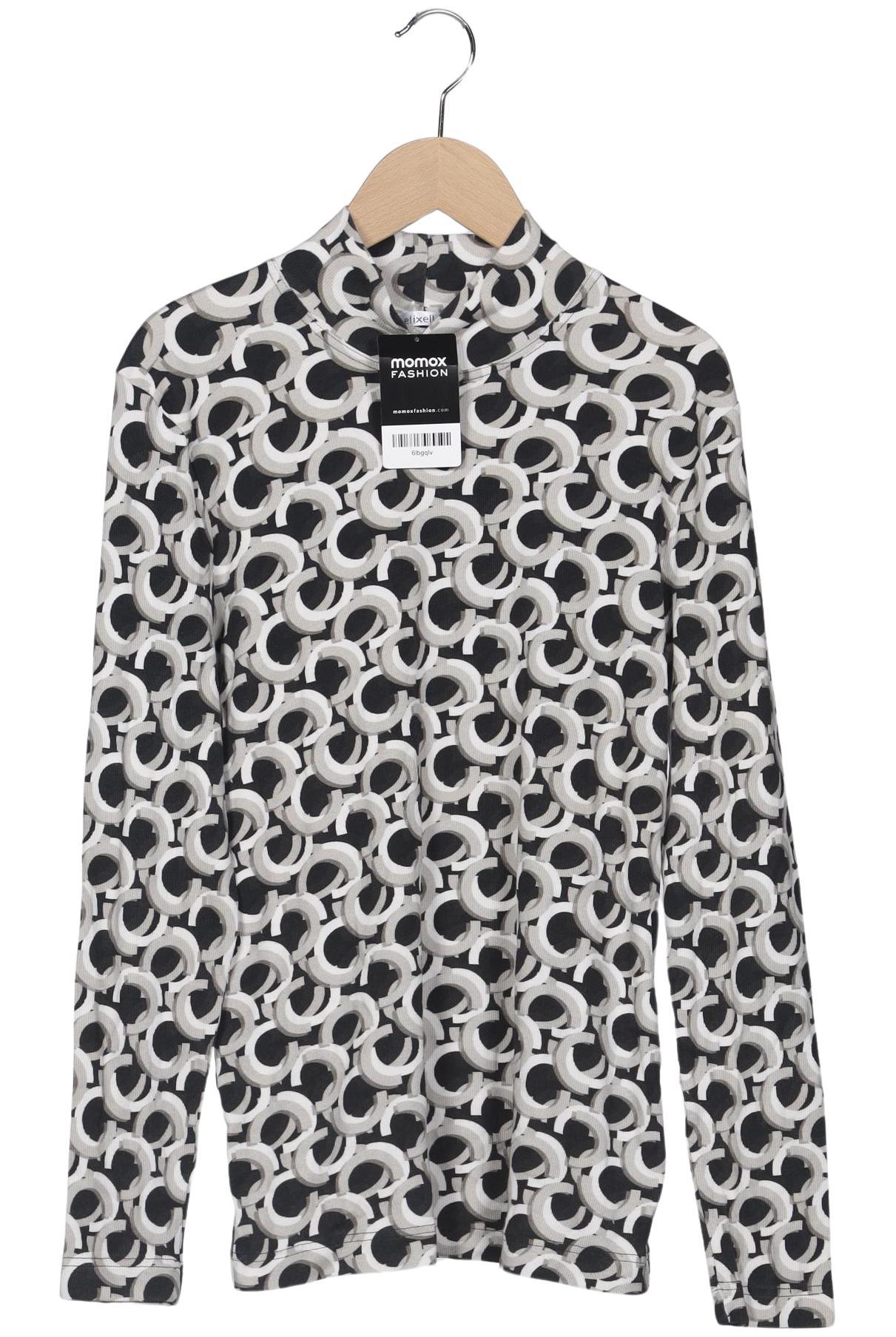 

efixelle Damen Langarmshirt, schwarz, Gr. 40