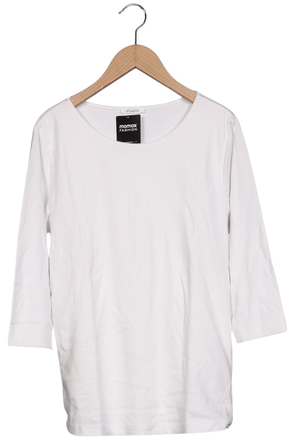

efixelle Damen Langarmshirt, weiß, Gr. 42