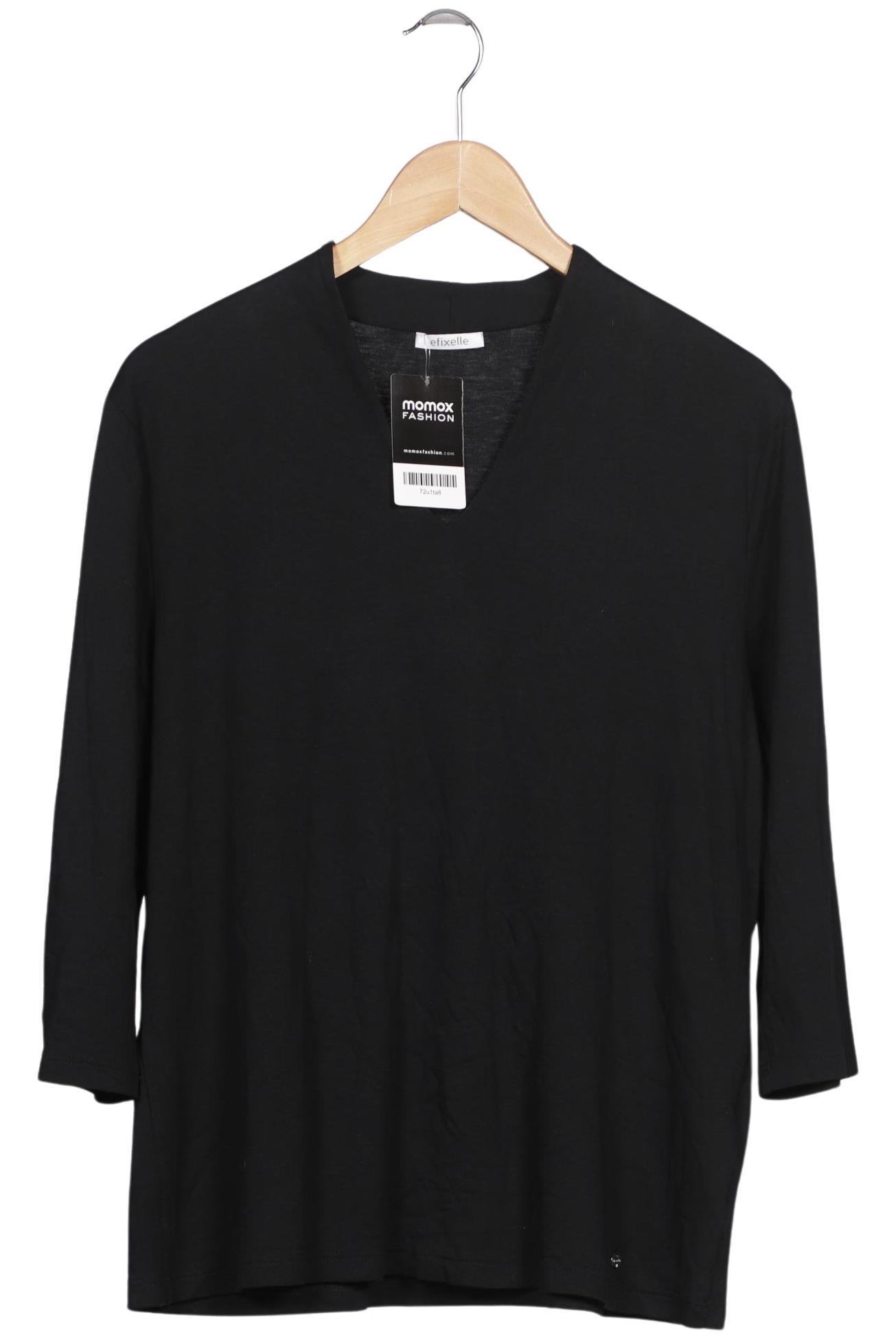 

efixelle Damen Langarmshirt, schwarz, Gr. 46