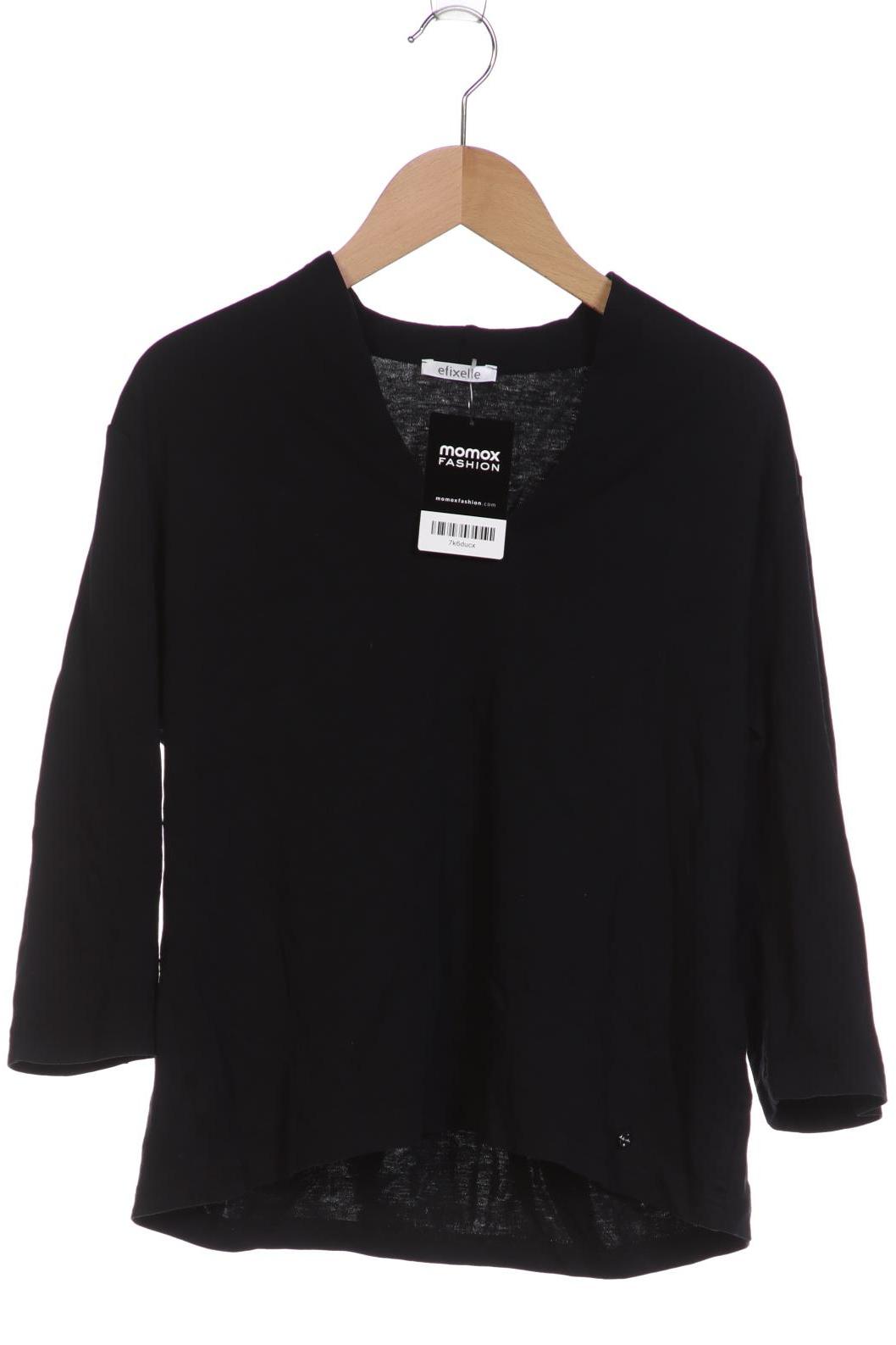 

efixelle Damen Langarmshirt, schwarz