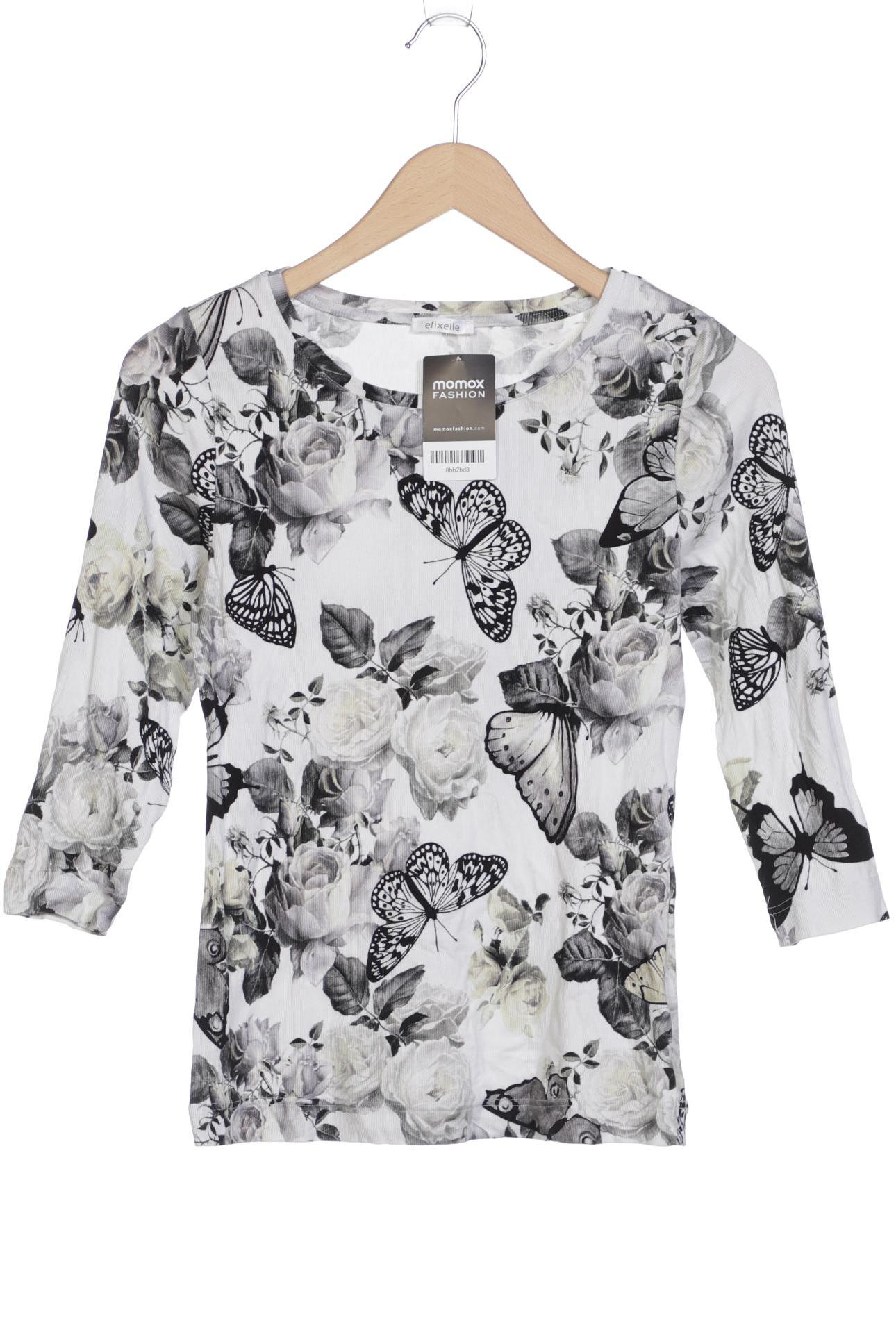 

efixelle Damen Langarmshirt, grau, Gr. 38