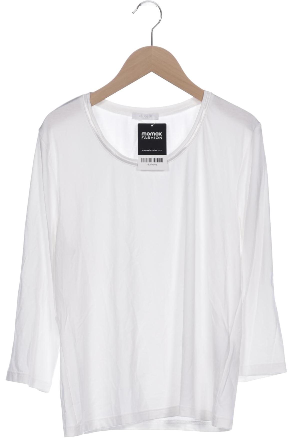 

efixelle Damen Langarmshirt, weiß, Gr. 40