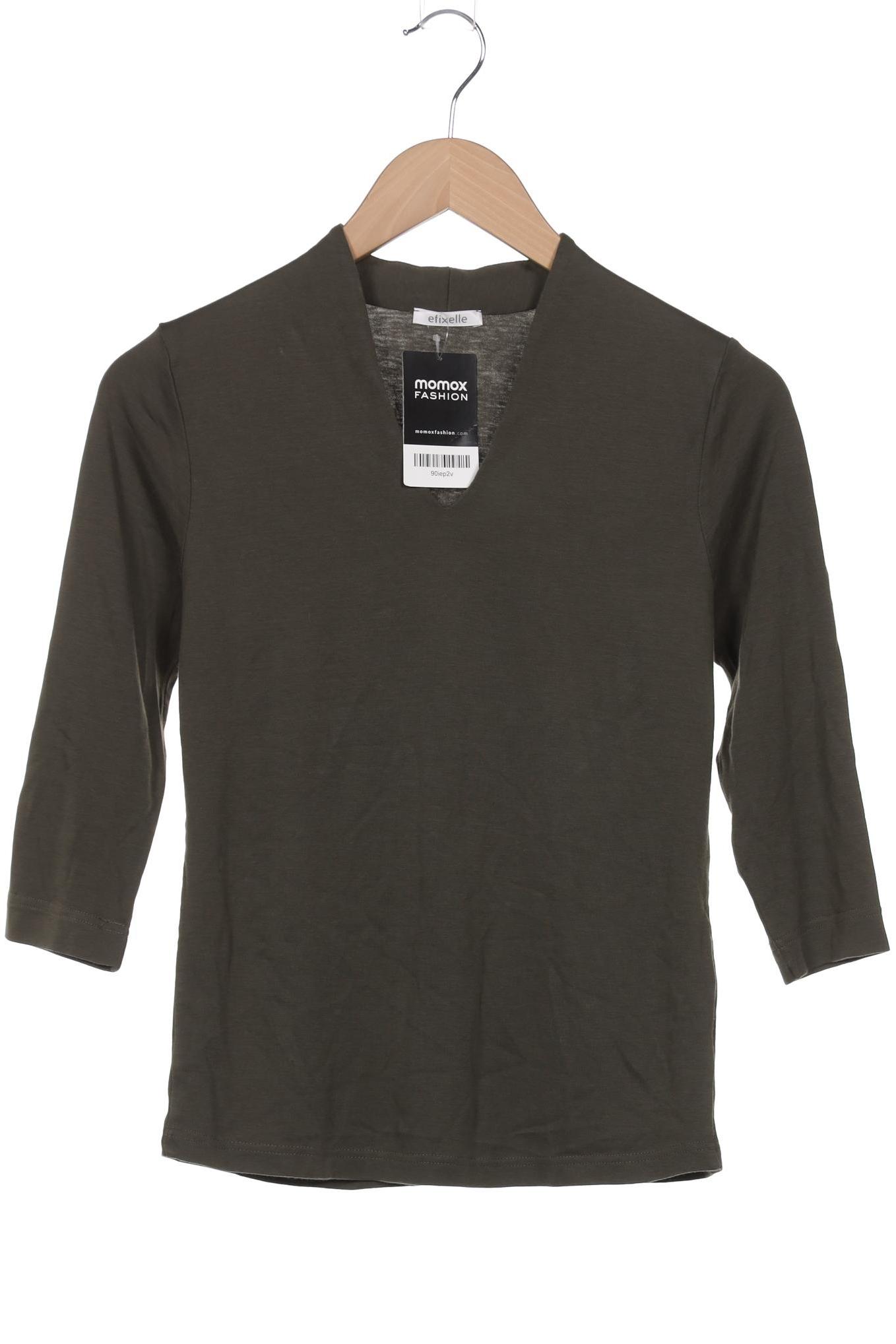 

efixelle Damen Langarmshirt, grün, Gr. 36