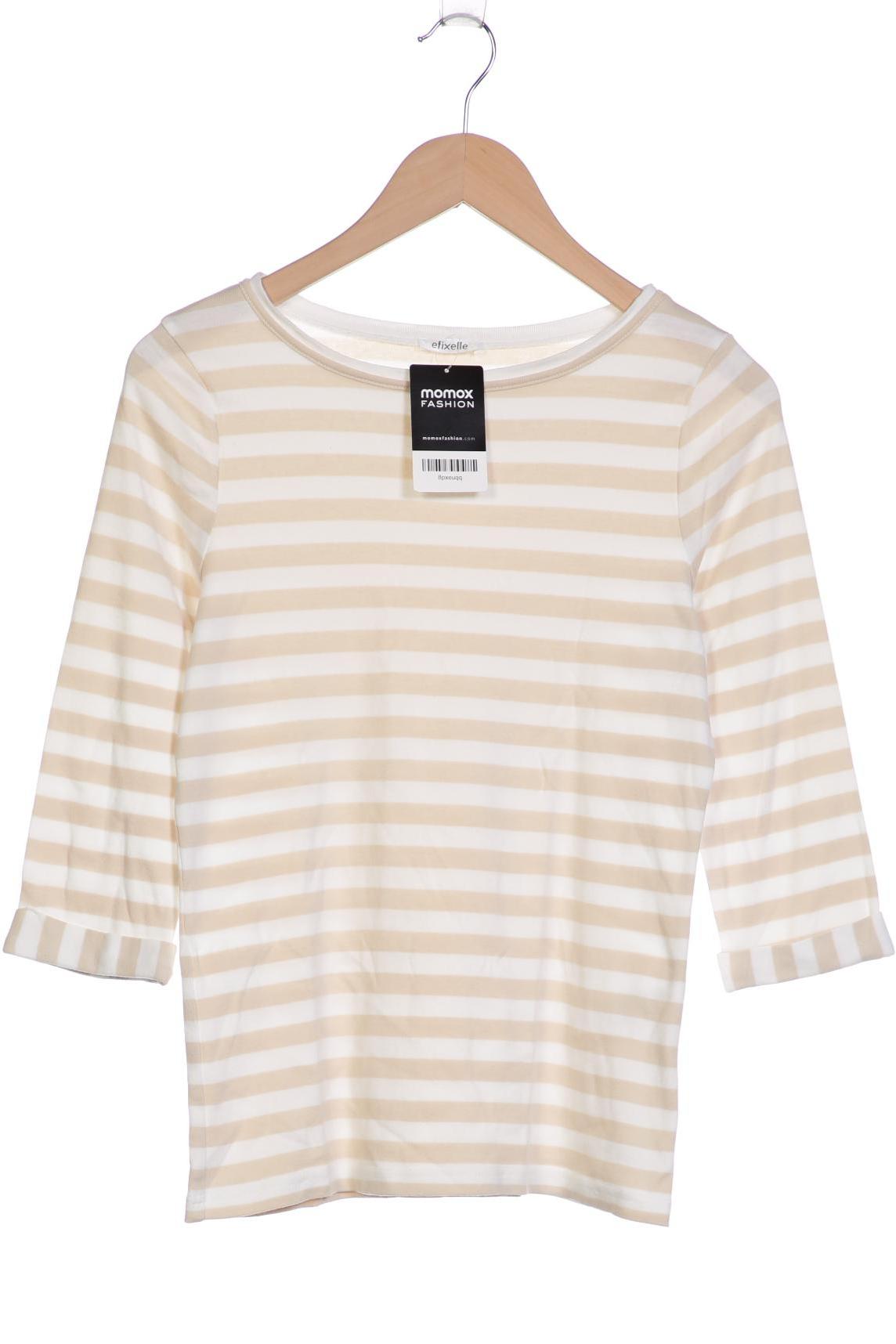 

efixelle Damen Langarmshirt, beige, Gr. 36