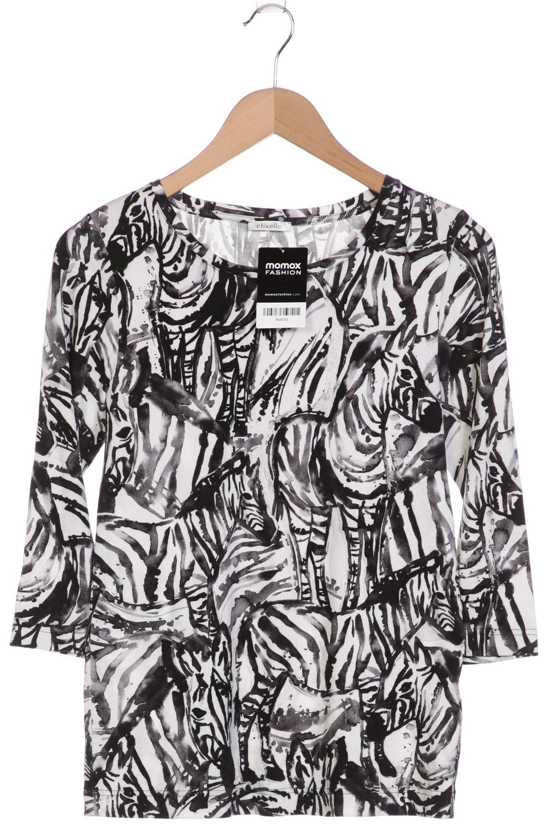 

efixelle Damen Langarmshirt, grau, Gr. 40
