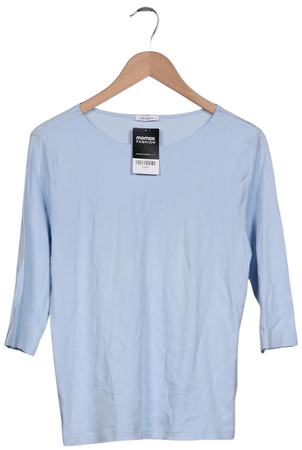 

efixelle Damen Langarmshirt, hellblau, Gr. 42