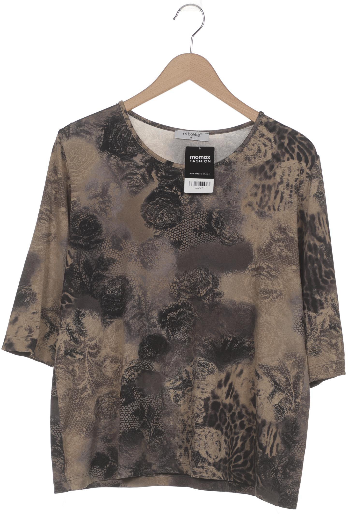 

efixelle Damen Langarmshirt, grau, Gr. 46