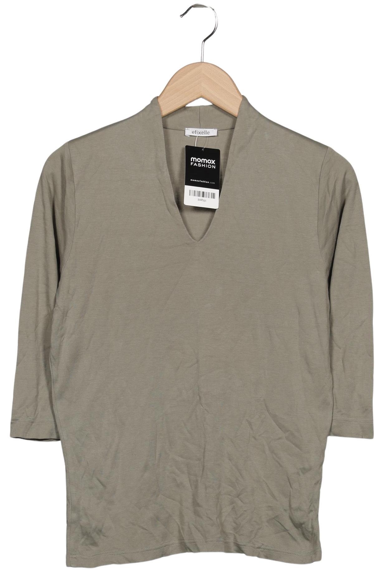 

efixelle Damen Langarmshirt, grün, Gr. 36