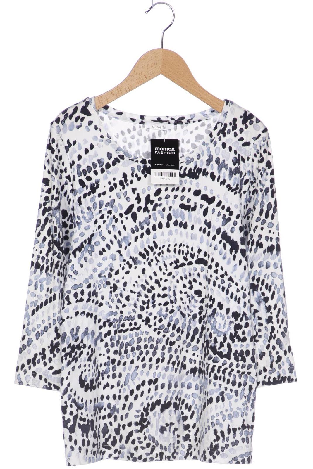 

efixelle Damen Langarmshirt, weiß, Gr. 42