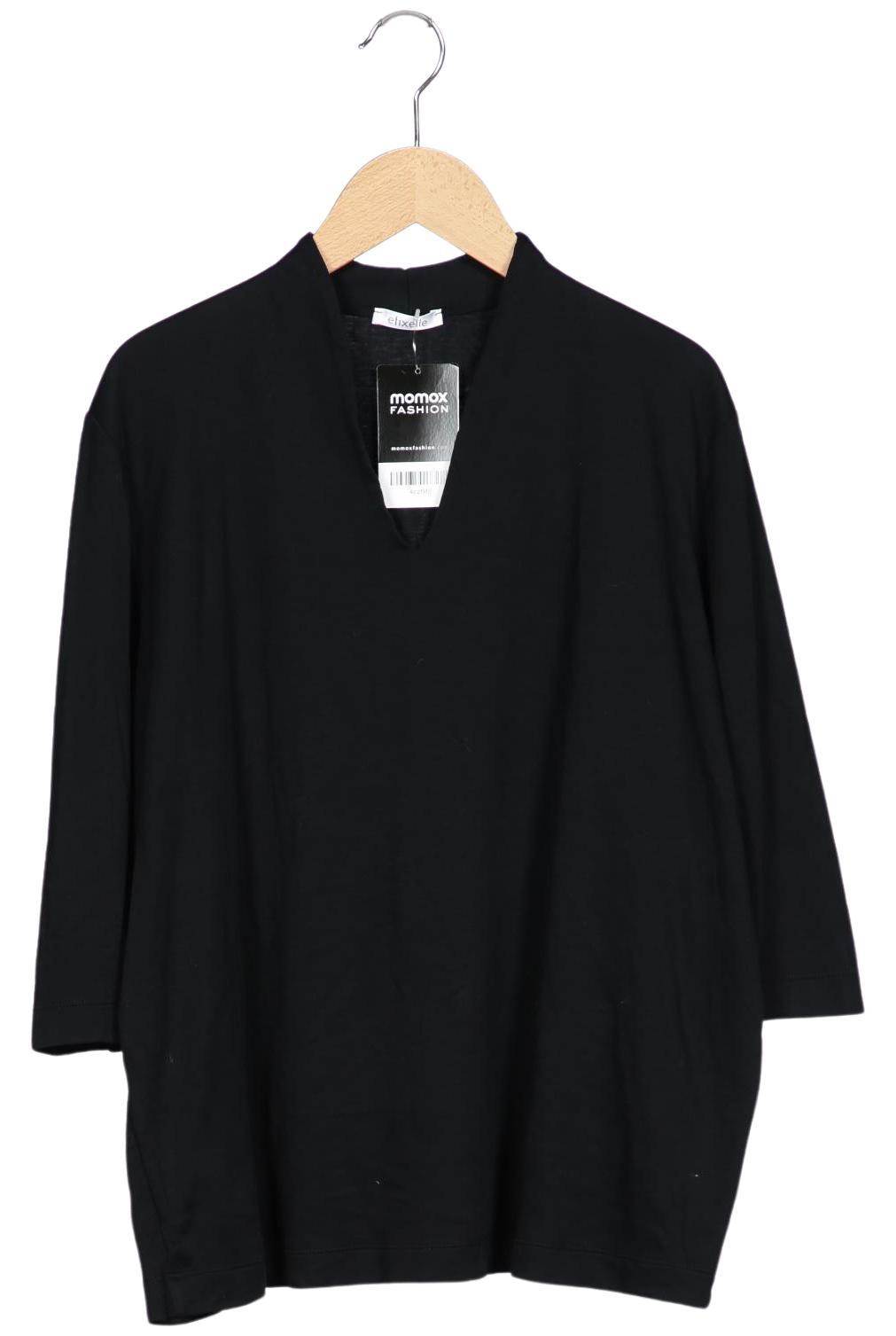 

efixelle Damen Langarmshirt, schwarz, Gr. 46