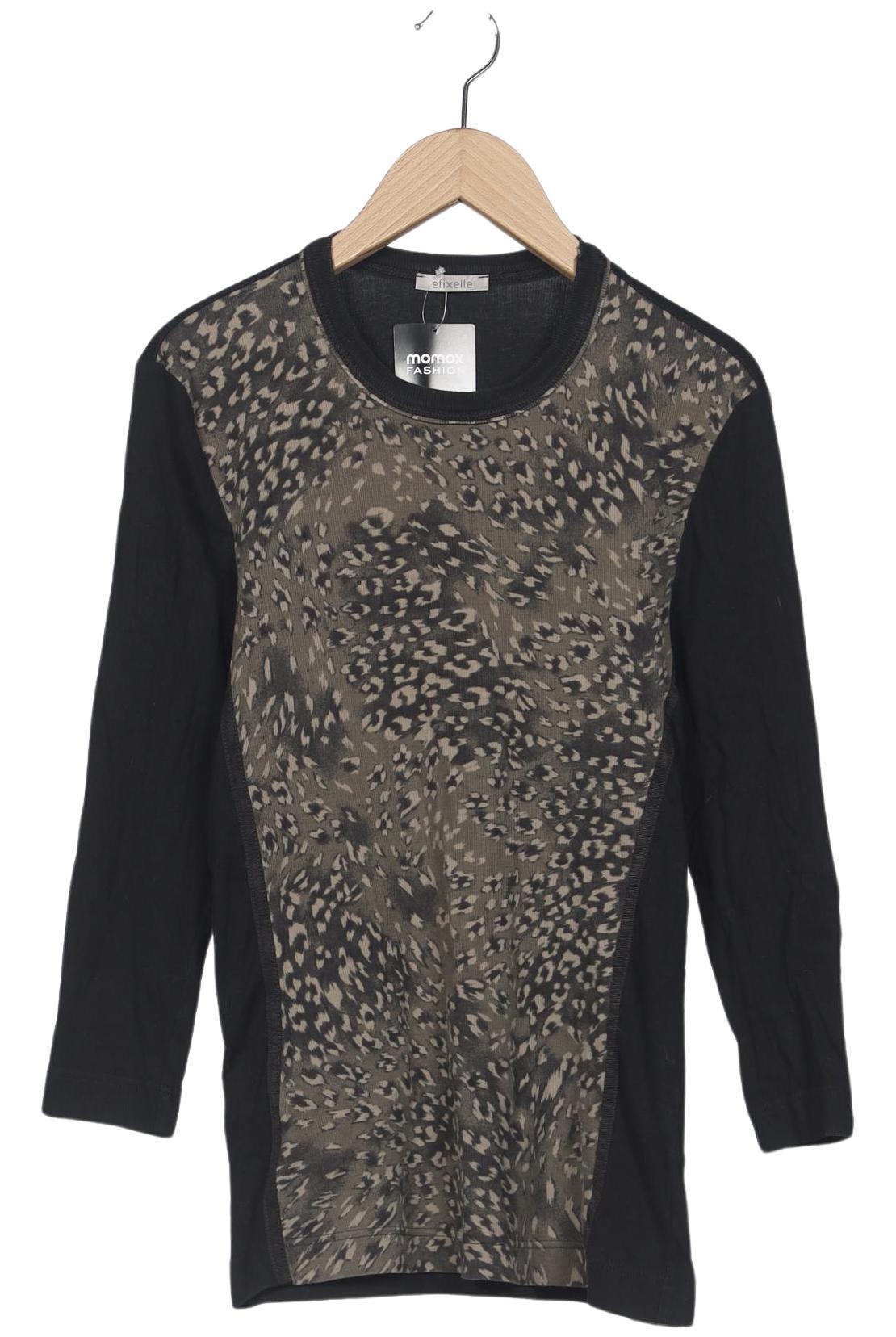 

efixelle Damen Langarmshirt, schwarz, Gr. 38