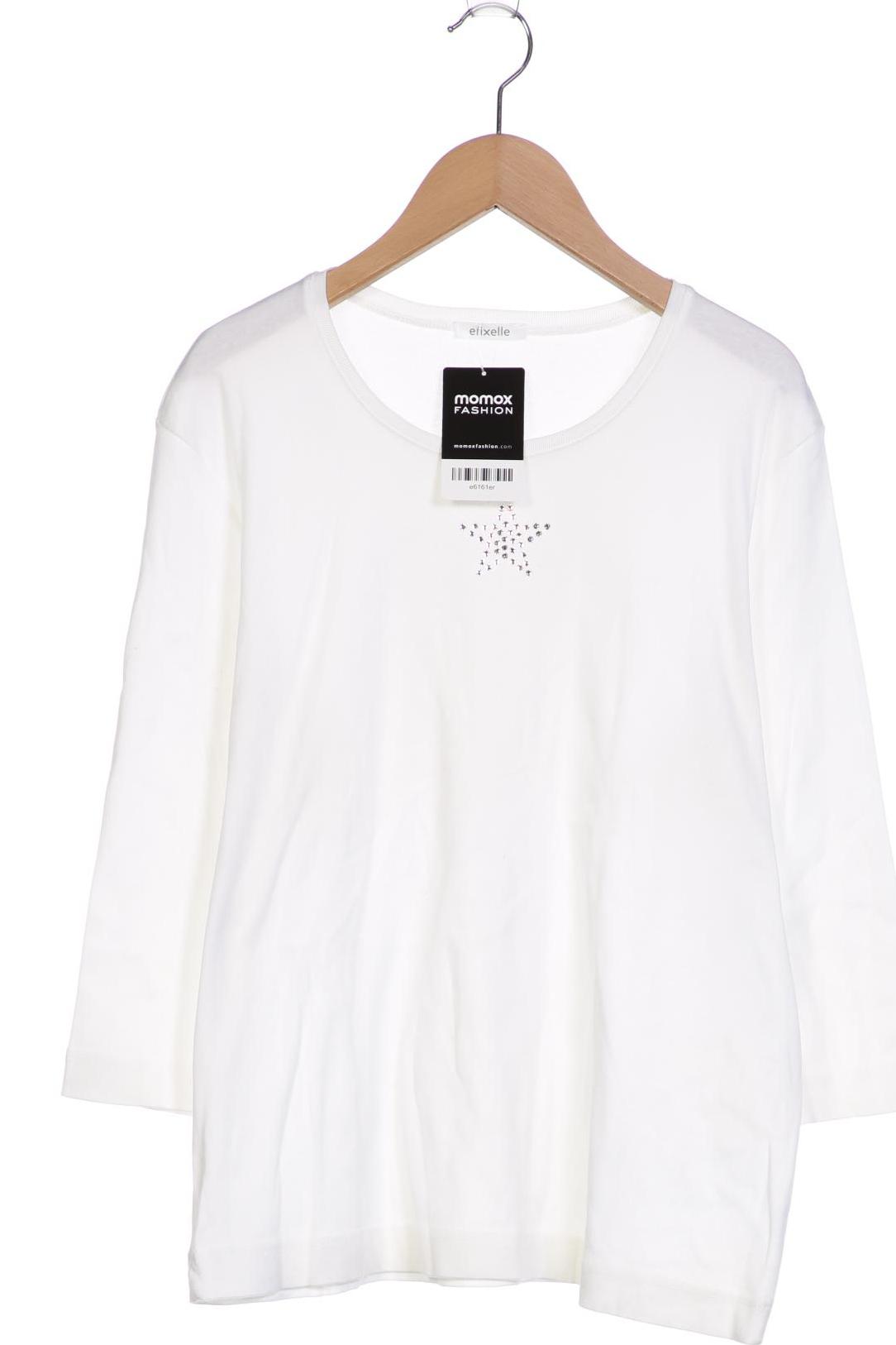 

efixelle Damen Langarmshirt, weiß