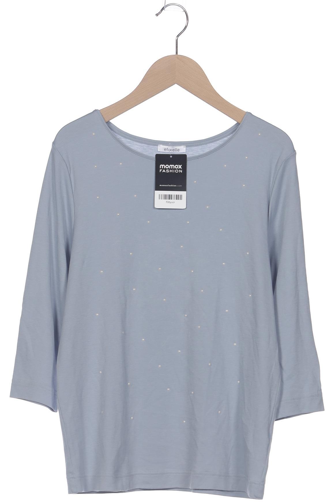 

efixelle Damen Langarmshirt, hellblau, Gr. 40