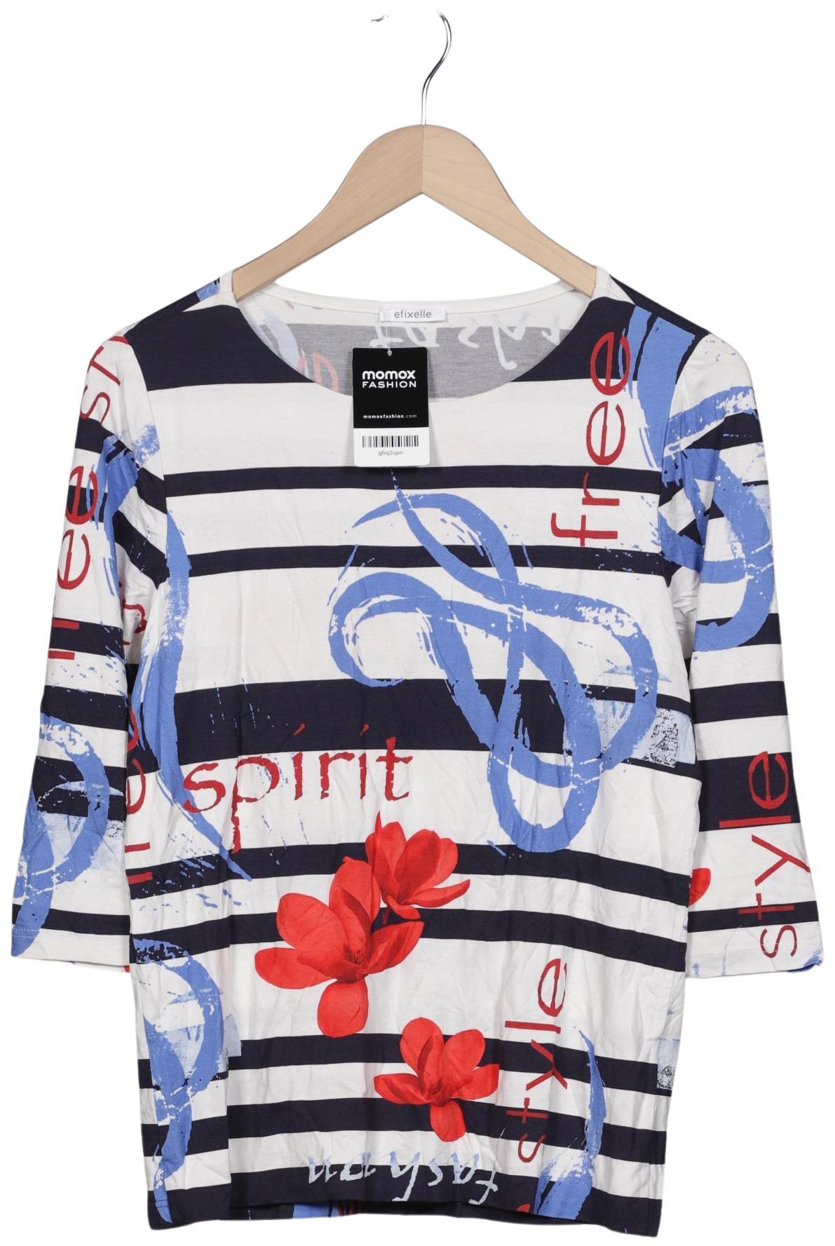 

efixelle Damen Langarmshirt, mehrfarbig, Gr. 38