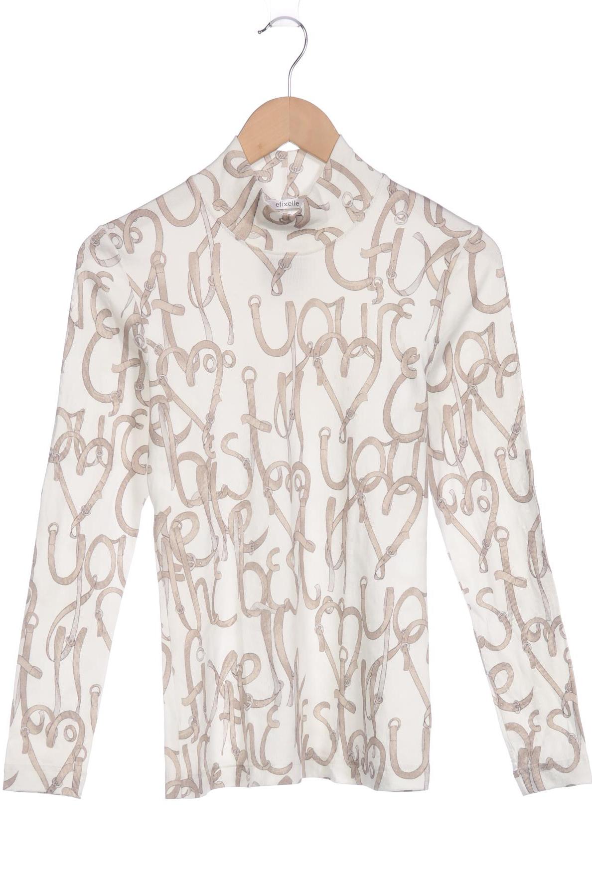

efixelle Damen Langarmshirt, weiß, Gr. 38