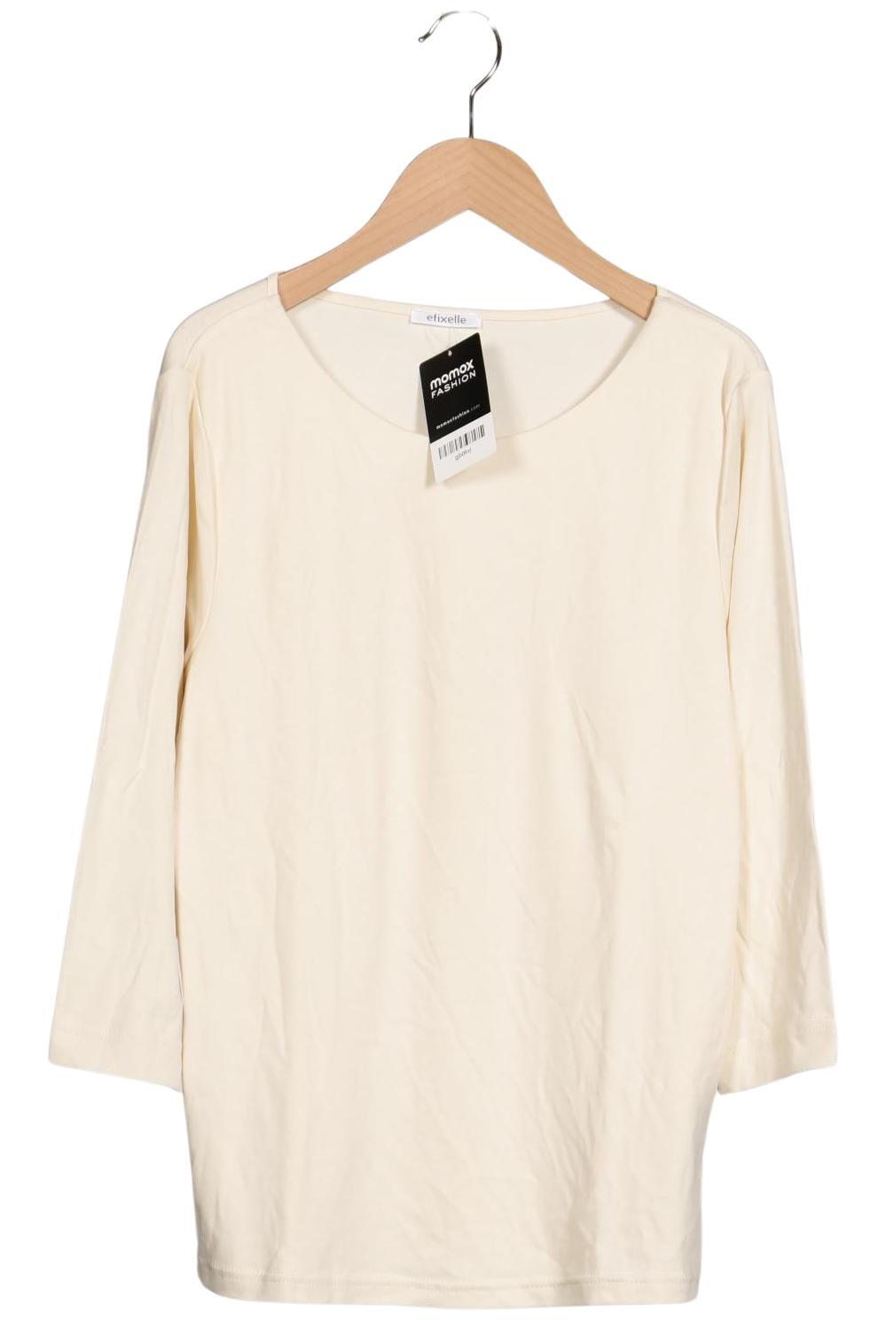 

efixelle Damen Langarmshirt, beige, Gr. 38