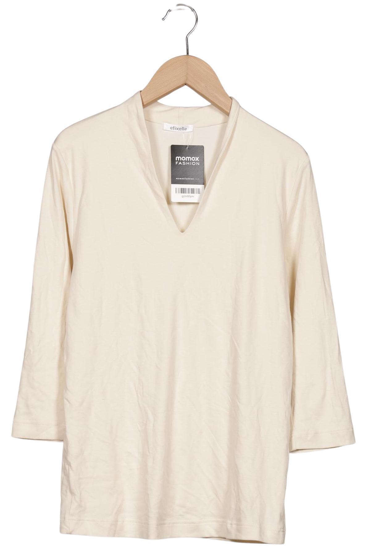 

efixelle Damen Langarmshirt, cremeweiß, Gr. 36