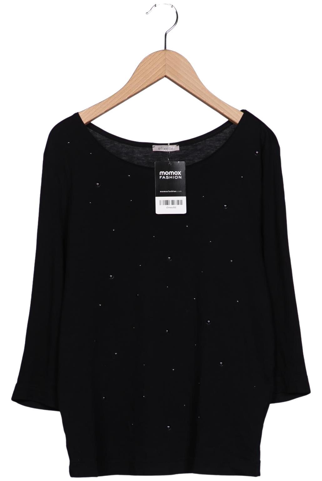 

efixelle Damen Langarmshirt, schwarz, Gr. 38