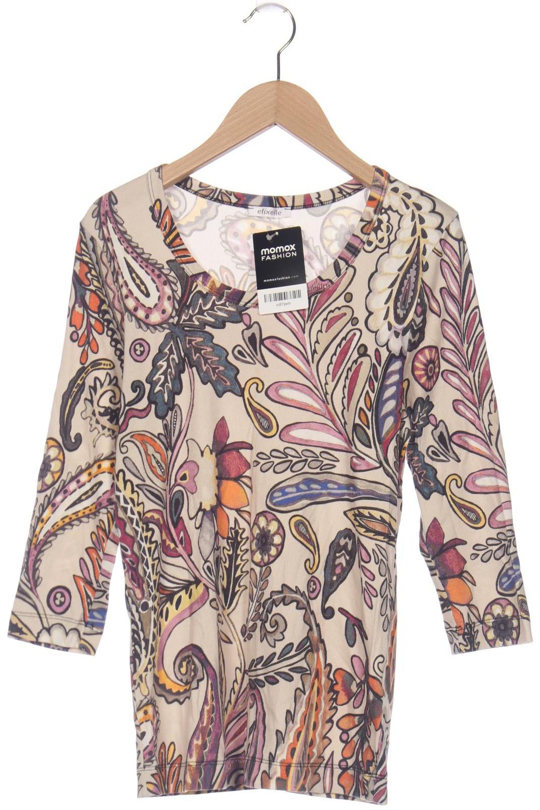 

efixelle Damen Langarmshirt, beige, Gr. 38
