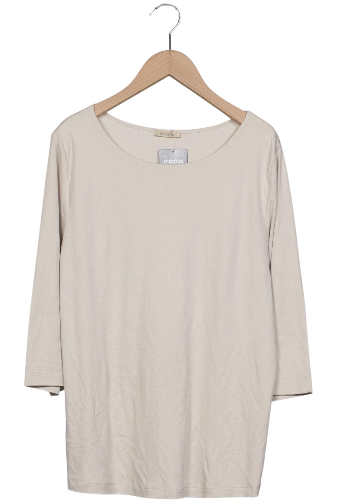 

efixelle Damen Langarmshirt, beige, Gr. 40