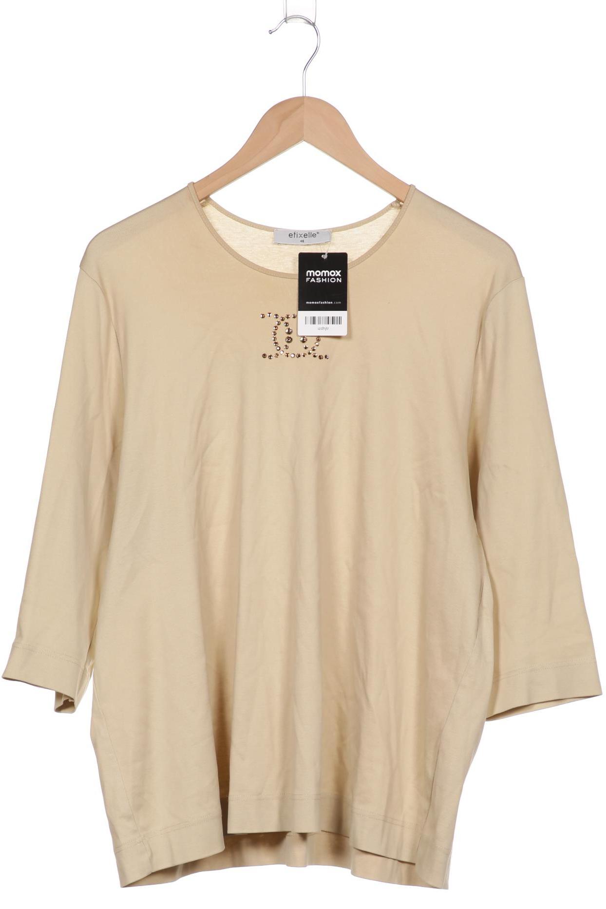 

efixelle Damen Langarmshirt, beige