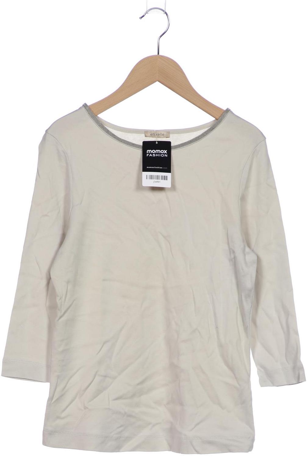 

efixelle Damen Langarmshirt, beige, Gr. 36