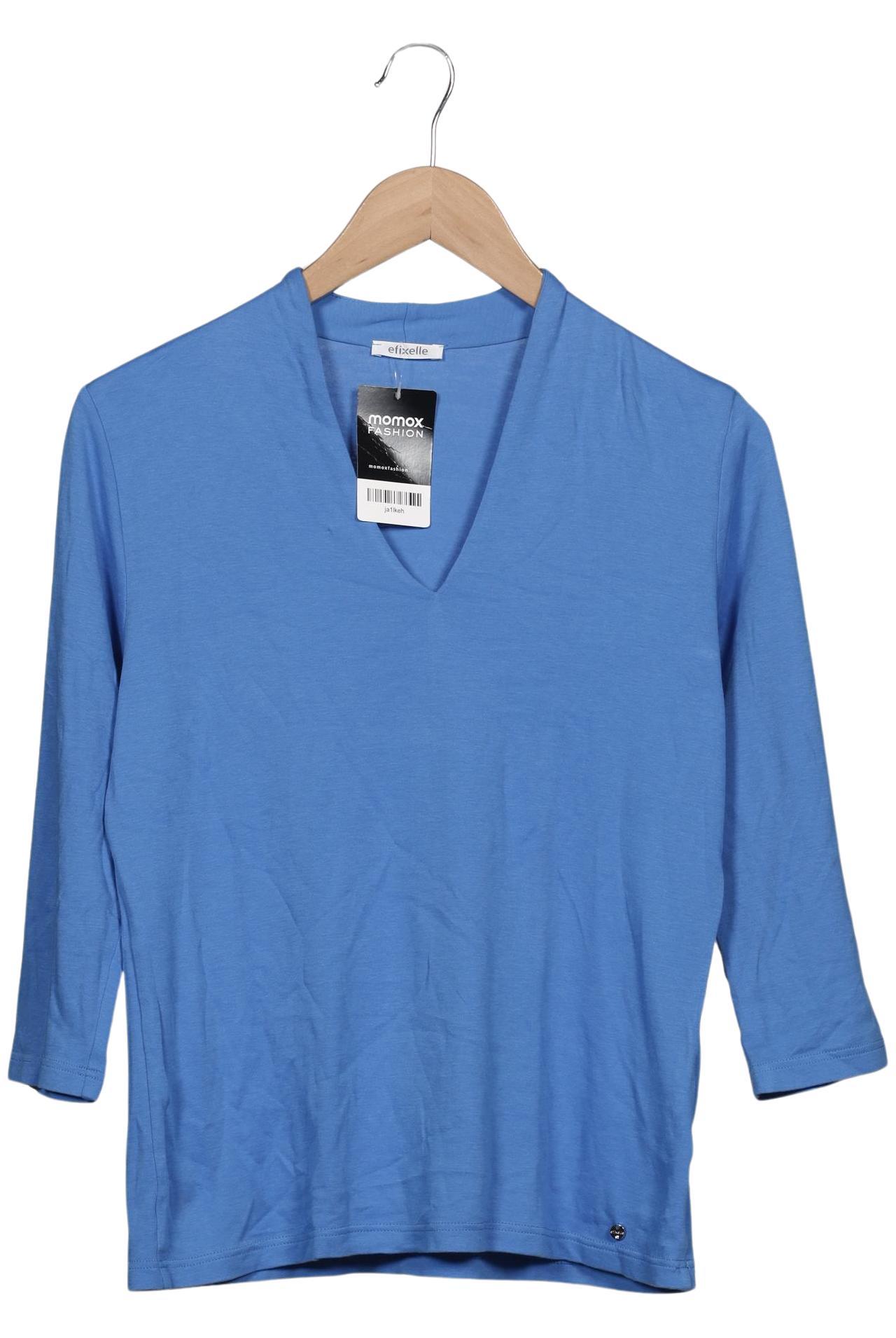 

efixelle Damen Langarmshirt, blau, Gr. 38