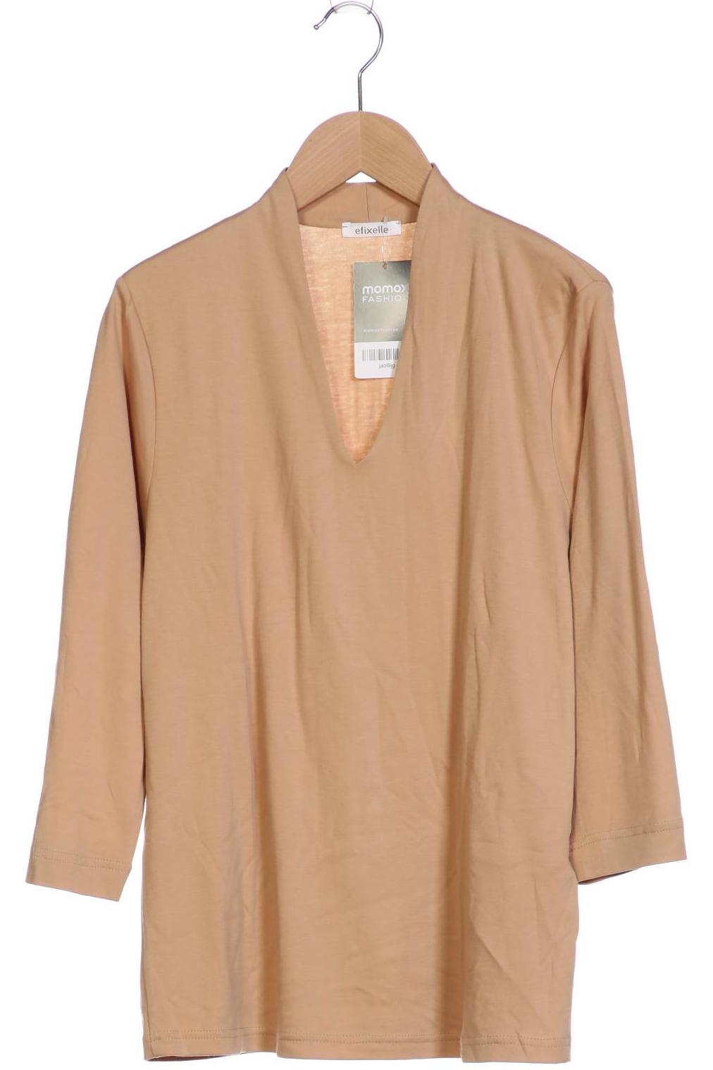 

efixelle Damen Langarmshirt, beige