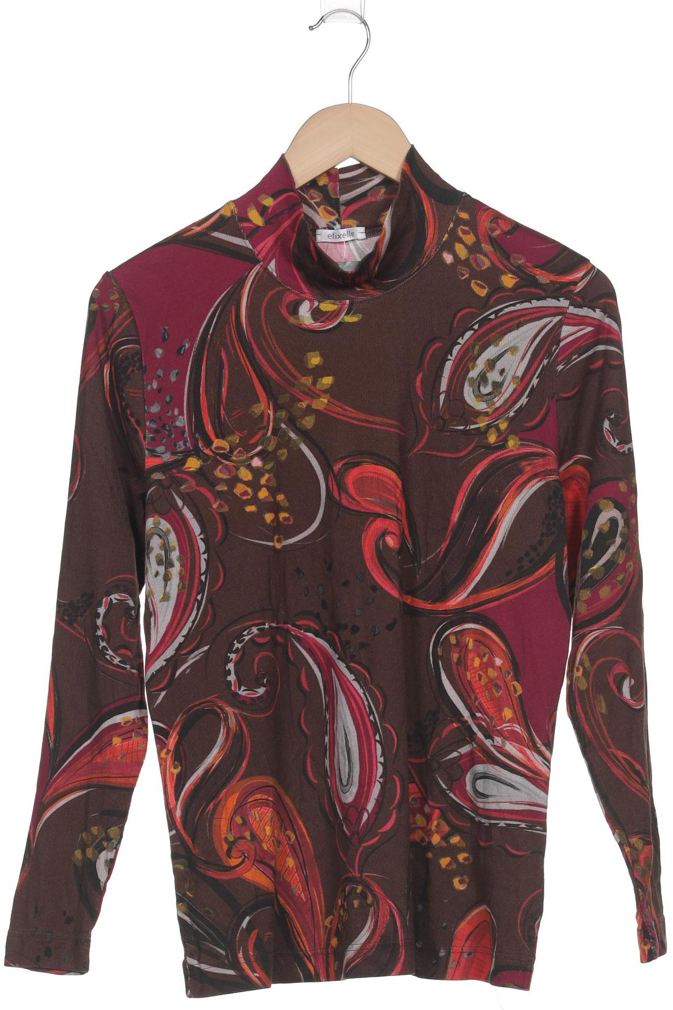 

efixelle Damen Langarmshirt, braun, Gr. 44