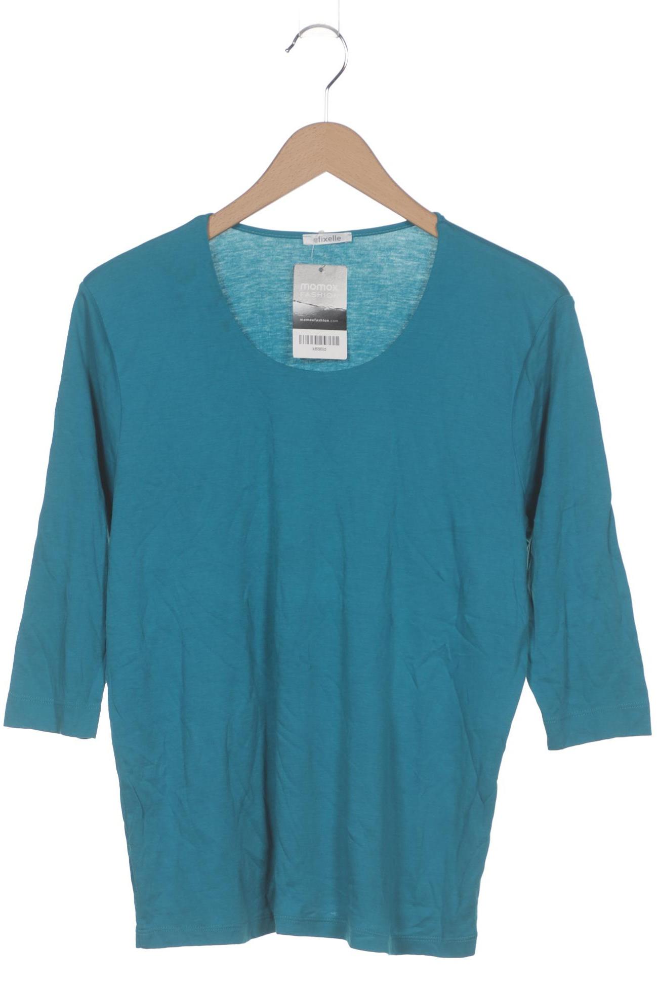 

efixelle Damen Langarmshirt, blau, Gr. 46