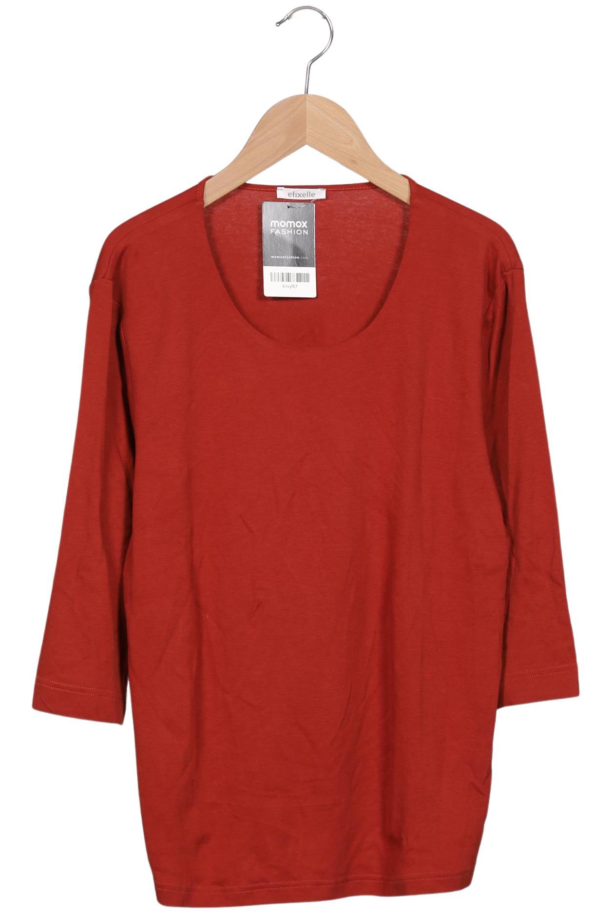 

efixelle Damen Langarmshirt, rot, Gr. 42