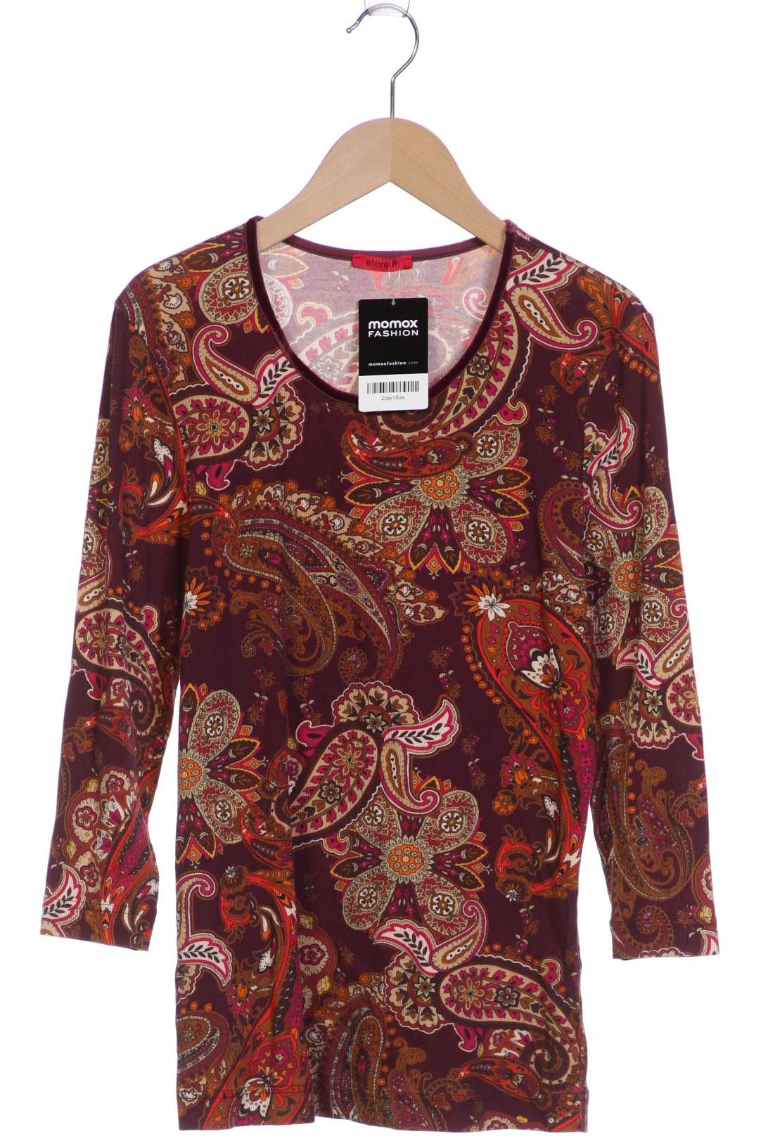 

efixelle Damen Langarmshirt, bordeaux, Gr. 40