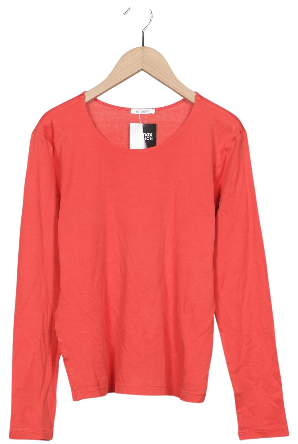 

efixelle Damen Langarmshirt, rot, Gr. 36